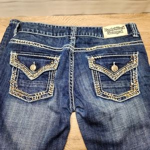 Rock and Roll Cowgirl Jeans 29 x 32  Skinny Jean Rhinestone
